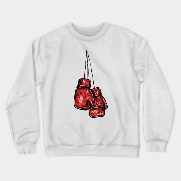 boxing gloves Crewneck Sweatshirt by Razym